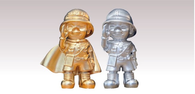 『世界ふしぎ発見！展』にて〈金と銀のヒトシ君人形〉受注開始！！公式グッズ第２弾！