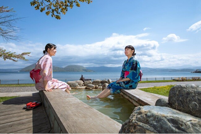 【洞爺湖畔亭】洞爺湖の絶景を見ながら癒される!足湯が再開しました!!