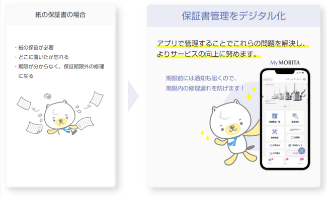 モリタ、ユーザーサポートアプリ「My MORITA」をリリース