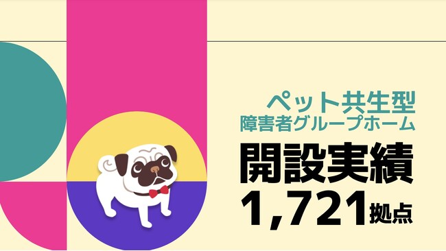 【全国累計1,721拠点】ペット共生型障がい者グループホーム「わおん」「にゃおん」