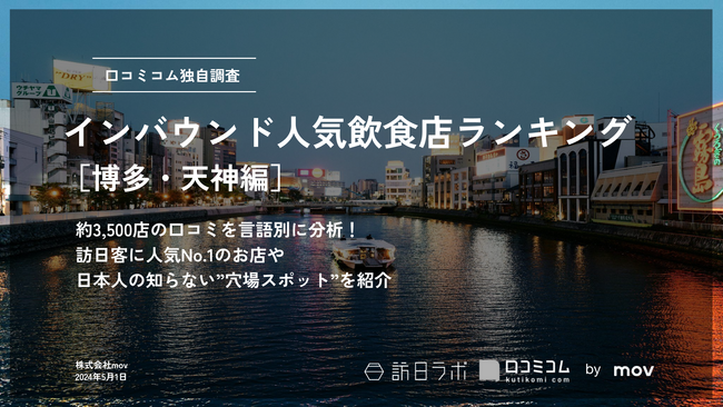【独自調査】外国人に人気の飲食店ランキング【博多・天神編】1位は「もつ鍋 二代目 楽天地 博多駅 博多口店」：インバウンド人気飲食店ランキング　#インバウンドMEO