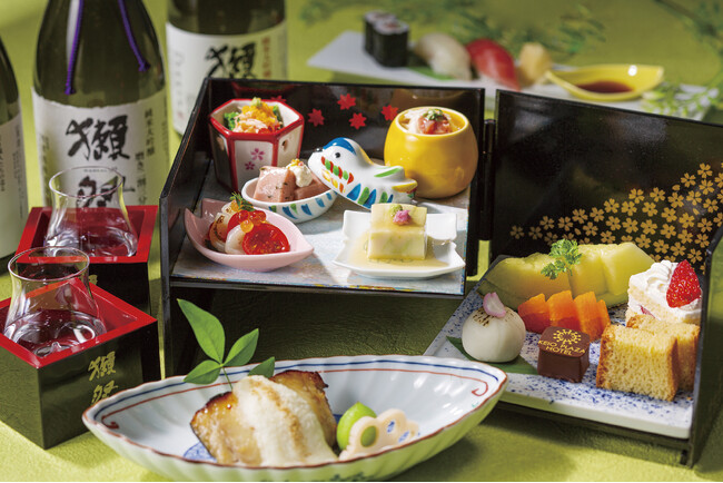 都会の喧騒から一歩離れた和の空間で優雅な時間を過ごす日本酒「獺祭」と日本料理＆甘味のセット「獺祭あふたぬーん」を販売