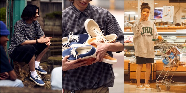 VANS SLIP-ON ERAP (スリッポン エラップ) VANSのアイコンモデルを大胆に融合SLIP-ONとERAを掛け合わせたアレンジモデルに、春らしいシーズナルカラーが登場
