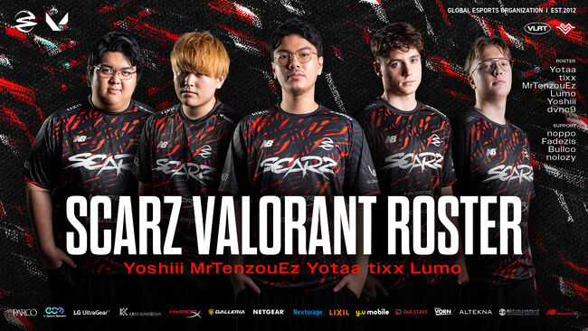 eスポーツチームSCARZ、人気FPSゲーム「VALORANT」の新ロスターを発表!!