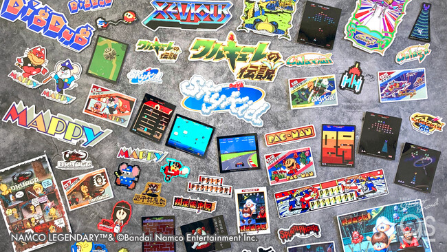 『マッピー』『ドルアーガの塔』『ギャラガ』など、ナムコの伝説的なゲームがステッカーとなって新登場！