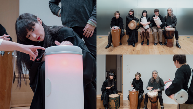 叩いた音を光と振動で感じる打楽器体験「ハグドラム」を「ゆるスポーツランド2024」で初公開