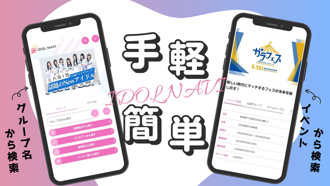 全国のアイドル情報が手軽に見つかるナビゲーションサイト「IDOL NAVI（アイドルナビ）がスタート！