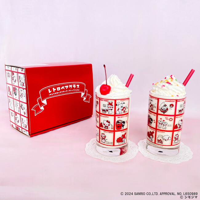 【サンリオキャラクターズ×シモジマ】レトロでファンシーなコラボからペアグラスセットが新登場！