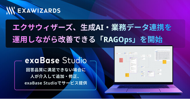 エクサウィザーズ、生成AI・業務データ連携を 運用しながら改善できる「RAGOps」を開始