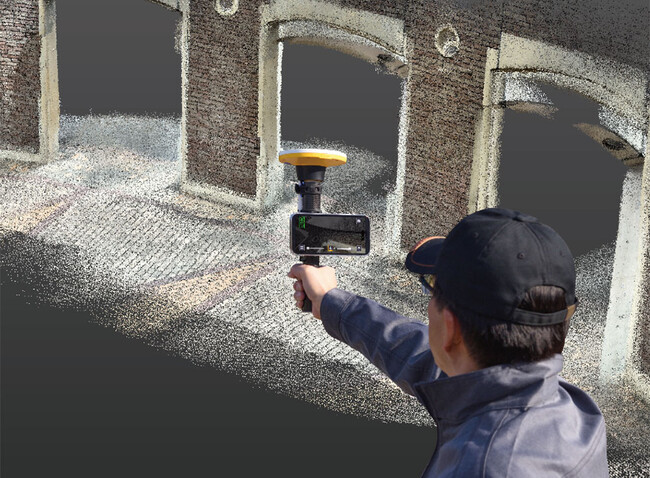 LiDARスキャン機能対応で誰でも簡単に3D点群を観測！高精度屋外ARシステム『Trimble SiteVision 5.0』リリースで利用範囲がさらに拡大