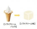 ソフトクリームバニラをソフトクリーム味のグミにしたイメージ（画像はイメージです。）