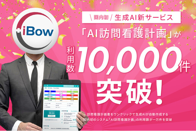 eWeLL、生成AI新サービス「AI訪問看護計画」がリリース24日で利用数10,000件を突破！