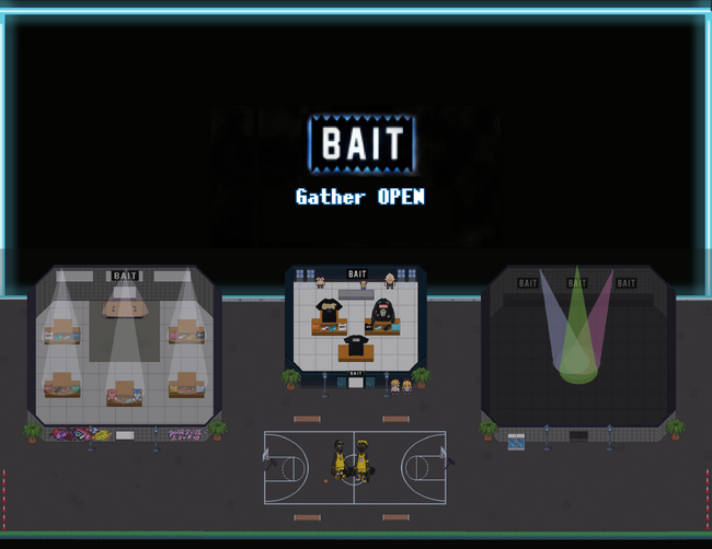 BAITがどこか懐かしさを感じる2Dメタバース「Gather」内にて、アパレルブランドとして初のBAIT Gather Storeをオープン