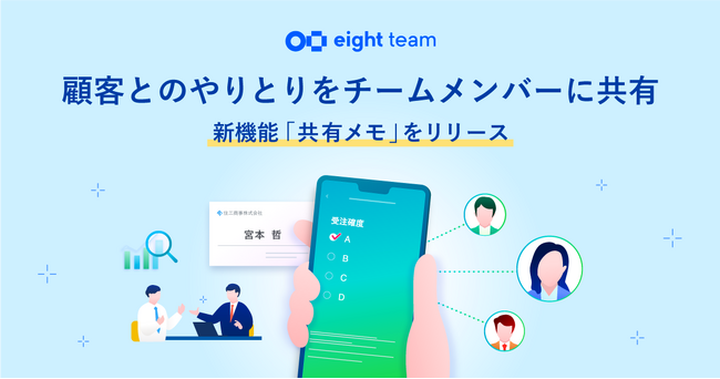 Eight Teamが顧客とのやりとりをチームメンバーに共有できる新機能「共有メモ」をリリース
