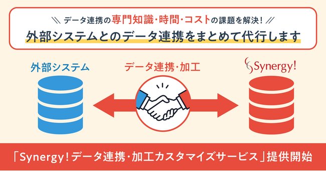 データ連携におけるマーケティング担当者の負担を軽減。CRMシステム「Synergy!」とのデータ連携代行サービスを提供開始