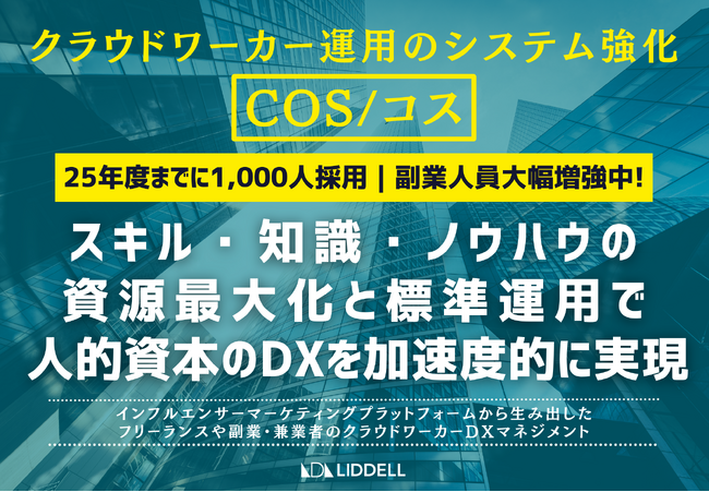 【25年度までに1,000人採用｜副業人員大幅増強中！】「スキル」「知識」「ノウハウ」の資源最大化と標準運用で人的資本のDXを加速度的に実現。