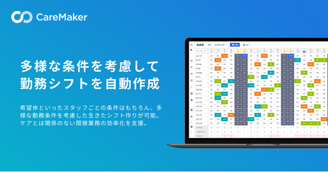 訪問看護・介護のDXを推進するCareMaker、勤務シフトの自動作成機能（β版）をリリース