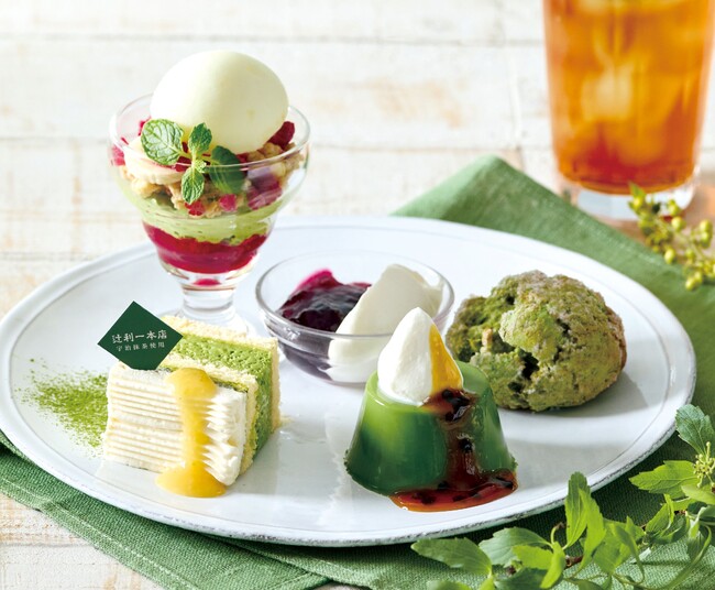 【Afternoon Tea】京都の老舗「辻利一本店」の宇治抹茶で提案する、夏の新作アフタヌーンティー！抹茶×柑橘が爽やかなショートケーキや抹茶パフェ、プリンなど