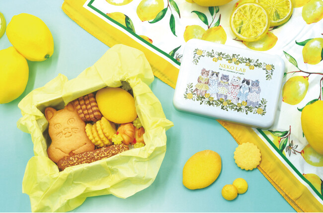 「 猫好きさんへの夏ギフトはこれ 」 レモンをテーマにした爽やかで可愛い夏限定クッキー缶発売！