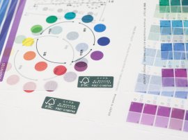 FSC(R)認証紙の極薄紙への印刷イメージ FSC(R)認証紙の極薄紙への印刷イメージ