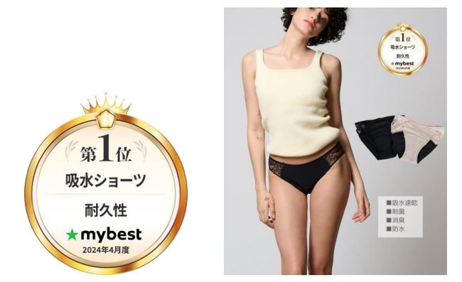 【プラスエフティ シュープリームララ】の吸水ショーツがｍｙbestで耐久性第1位を獲得！