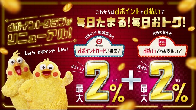 ドコモのポイントプログラム「dポイントクラブ」を改定