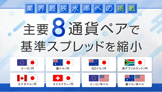 【SBI FXトレード】主要8通貨ペアで基準スプレッドを縮小