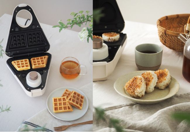 食パン1枚で仕上げるホットサンドメーカーBISANDで「焼きおにぎり」「ワッフル」が作れるプレートが発売！