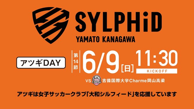 6月9日（日）大和シルフィードのホームゲームはアツギDAY