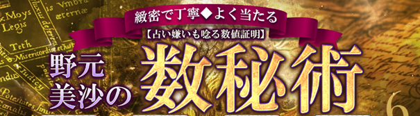 緻密で丁寧◆よく当たる【占い嫌いも唸る数値証明】野元美沙の数秘術がうらなえる本格鑑定で提供開始！