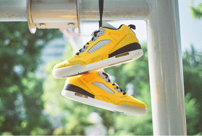 エアジョーダンの歴史を1足でダイジェストする「Jordan Spizike」からイエローに纏った“Varsity Maize”が登場