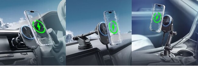 車載ホルダーにおける最強タッグ！冷却＆ワイヤレス充電＆マグネット固定を搭載した車載ホルダーを5月21日に発売