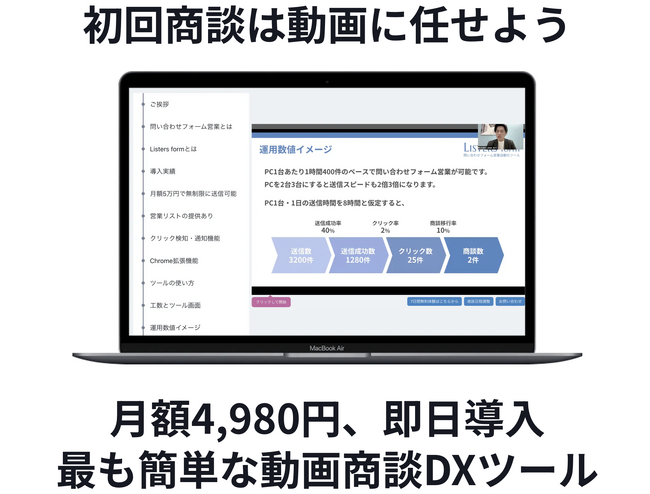 【新サービス】初回商談を動画で実現する！営業DXツール『ON SALES』をリリース