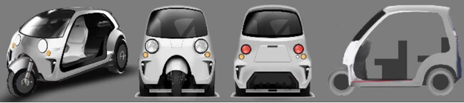 世界初！革新的な次世代ソーラーEV三輪車