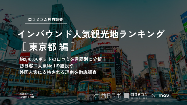 【独自調査】2024最新：外国人に人気の観光スポットランキング［東京都編］1位は2年連続で「チームラボプラネッツ」！| インバウンド人気観光地ランキング　#インバウンドMEO