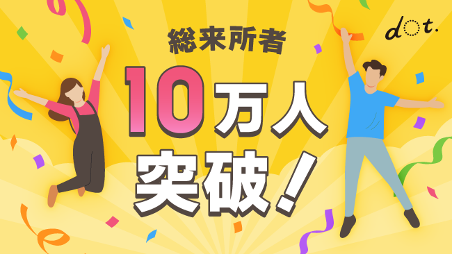 カフェ&コミュニティスペース「dot.」総来所者数10万人突破