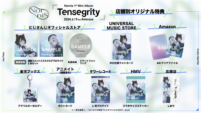 2024年6月19日(水)発売のNornis 1st Mini Album『Tensegrity』店舗別オリジナル購入特典画像、ならびに視聴動画(XFD)を公開！