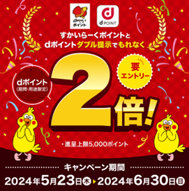 すかいらーくグループにおいて、「すかいらーくポイント&共通ポイントのダブル提示でポイント２倍キャンペーン」を開催