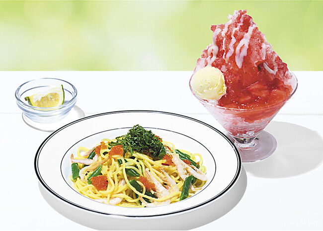 【銀座コージーコーナー】旬の食材でパワーチャージ！夏野菜や魚介のパスタ3品と、定番のかき氷2品が登場