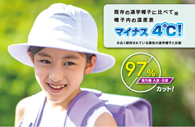 帽子内の温度を４℃下げる「遮熱通学帽子」を発売。横浜国立大学教授 薩本弥生氏と共同開発
