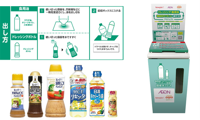 ～使用済み油付きPETボトルの資源循環を目指して～キユーピーと日清オイリオグループが協働して使用済み油付きPETボトル回収の実証実験を開始