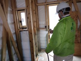 エコボロンの現場施工風景 エコボロンの現場施工風景