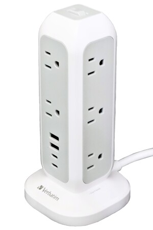 【Verbatim】15台充電可能な大容量タワー型電源タップ発売