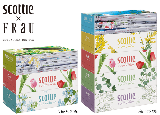 scottie×FRaU コラボレーションデザインのティシューを6月1日より数量限定で発売