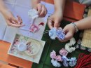 ▲日常でも使いやすいデザインのかんざし製作 ▲日常でも使いやすいデザインのかんざし製作