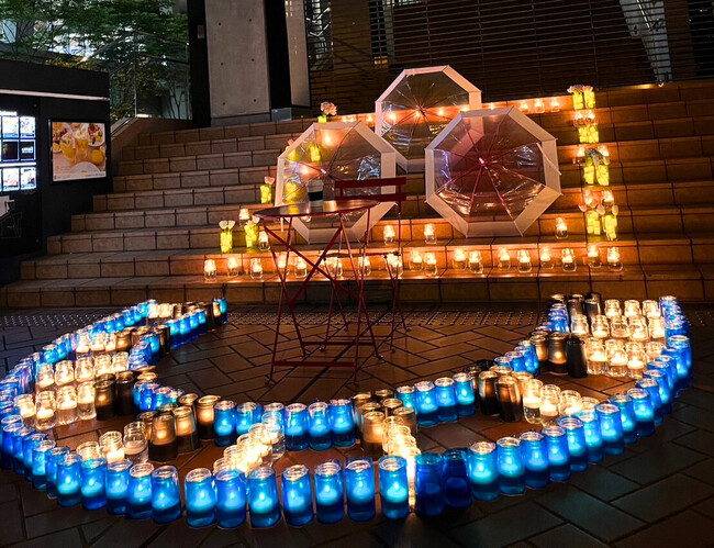 学生が大阪梅田・茶屋町をキャンドルの灯りで彩る。「100万人のキャンドルナイト@OSAKA CITY茶屋町スロウデイ」に今年も参加
