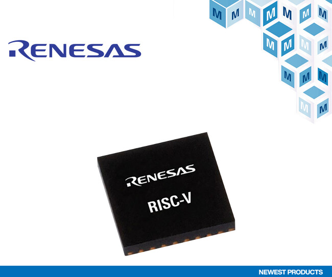 マウザー、Renesasが自社開発した32ビットRISC-V CPUコアを搭載した低消費電力マイクロコントローラ「R9A02G021」の取り扱いを開始