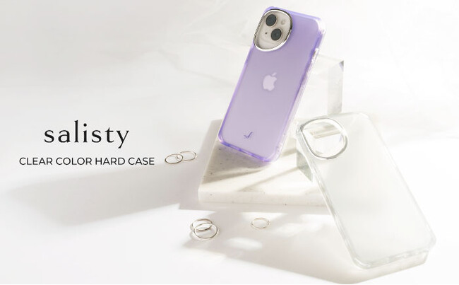 モバイルアクセサリーブランド「salisty（サリスティ）」「クリアカラー耐衝撃ハードケース」からカメラホールがシルバーカラーのスマホケースが登場！