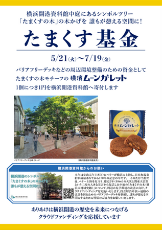 ありあけ「たまくす基金」横濱ムーンガレット1個につき1円寄付