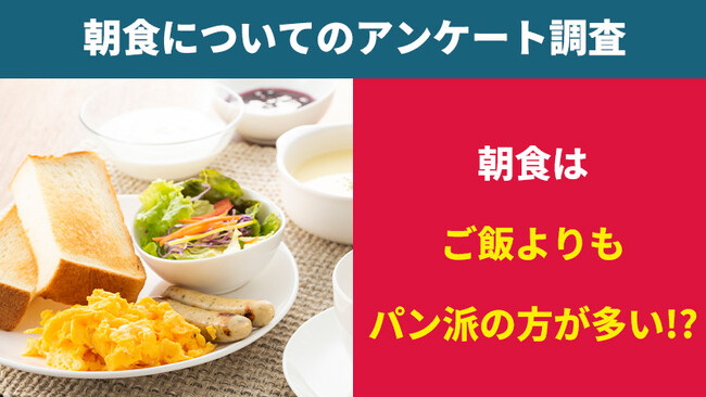 【2415人に調査】朝食はご飯よりもパン派の方が多い！？～朝食についてのアンケート～
